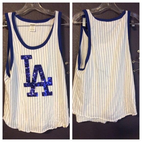 Victoria Secret bling Dodgers tank top - Picture 2 of 2